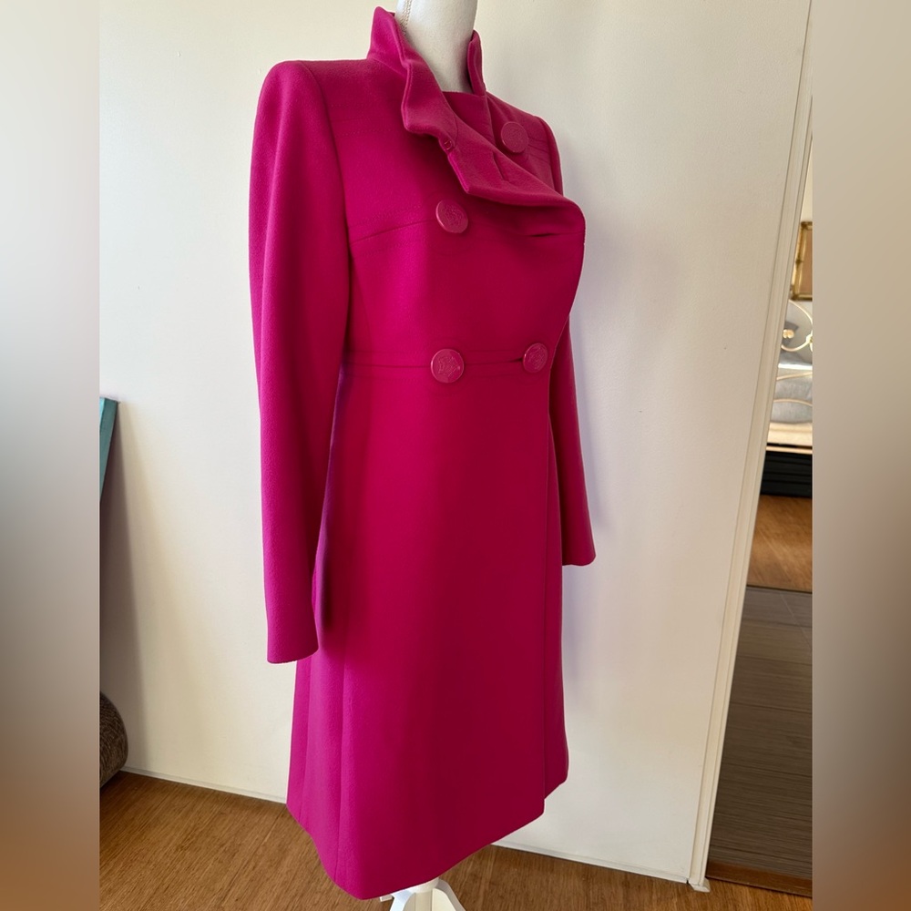 Versace wool fuchsia Coat - Picture 5 of 12